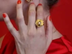 Majorica Anillo Ajustable Clavelina Con Perla Blanca Redonda| Anillos Grandes