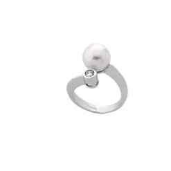 Majorica Anillo Cercle Con Perla Blanca 10Mm| Anillos Medianos