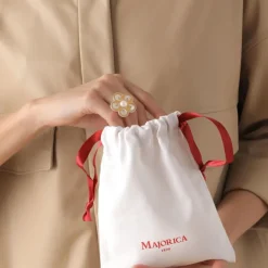 Majorica Anillo Roxana Grande Con Madreperla| Anillos Grandes