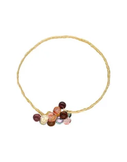 Majorica Choker Ajustable Corfu Con Perlas Y Cristal De Murano| Gargantillas De Perlas