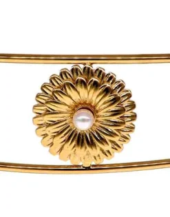 Majorica Choker Symi Dorado Con Perlas Blancas| Gargantillas De Perlas