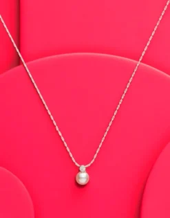 Majorica Colgante Cies Circonita Blanca| Colgantes Con Cadena