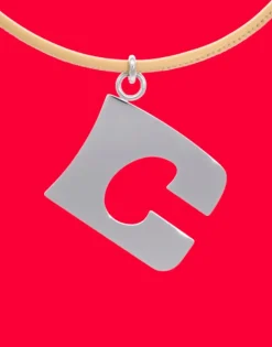 Majorica Colgante Ibiza Inicial En Acero| Colgante Cadena