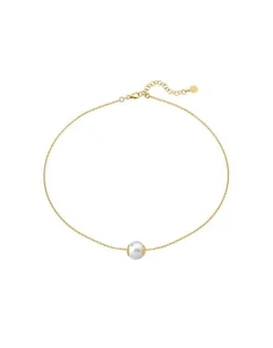 Majorica Colgante Largo Nuada 12Mm Dorado| Colgantes Con Cadena