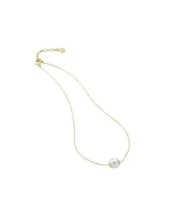 Majorica Colgante Largo Nuada 12Mm Dorado| Colgantes Con Cadena