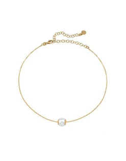 Majorica Colgante Nuada 10Mm Dorado| Colgantes Con Cadena