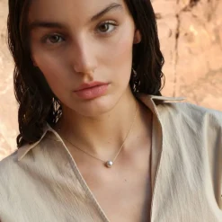 Majorica Colgante Nuada 10Mm Dorado| Colgantes Con Cadena