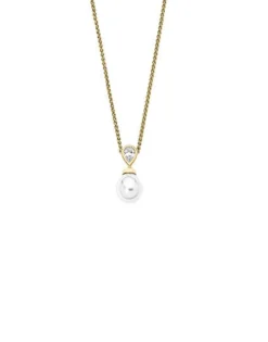 Majorica Colgante Selene Dorado| Colgantes Con Cadena