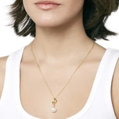 Majorica Colgante Selene Dorado| Colgantes Con Cadena