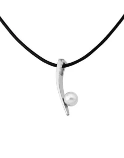 Majorica Colgante Silfide Acero| Collares De Cuero