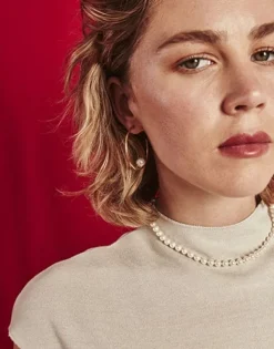 Majorica Collar Ballet Dorado Con Perlas 8Mm| Collares De Perlas Largos