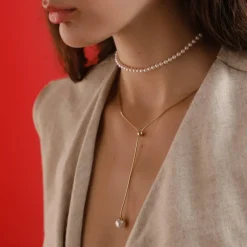 Majorica Collar Ballet Plata Con Perlas 4Mm| Collares De Perlas Largos