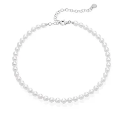 Majorica Collar Ballet Plata Con Perlas 6Mm| Collares De Perlas Largos