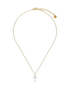 Majorica Collar Caelum De Comunion Cruz De Perla| Collares Dorados