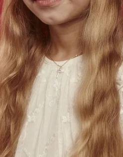 Majorica Collar Caelum De Comunion Cruz De Perla| Collares Dorados