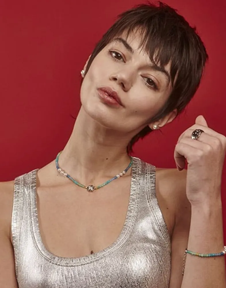 Majorica Collar Color Pop Sea Con Piedras Degrade Y Perlas Blancas| Collares Con Piedras