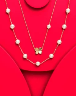 Majorica Collar Corto Ayanti Con Madreperla Redonda| Cadenas Con Perlas