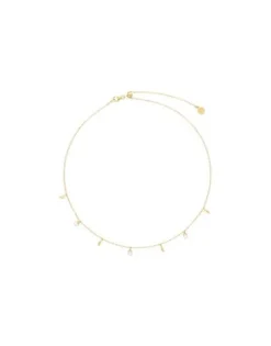 Majorica Collar Corto Romea En Plata Dorada Y Perlas| Cadenas Con Perlas