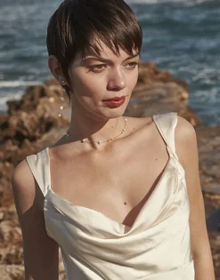 Majorica Collar Dangle Encadenado Con Perlas Redondas 40Cm| Collares Para Boda