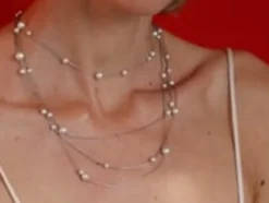 Majorica Collar Dangle Encadenado Con Perlas Redondas 160Cm| Collares De Perlas Largos