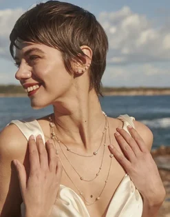 Majorica Collar Dangle Encadenado Con Perlas Redondas 160Cm| Collares De Perlas Largos