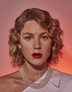 Majorica Collar De Perlas De Tres Vueltas Luna En Plata| Collares De Perlas Largos