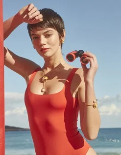 Majorica Collar Encadenado Clavelina Con Perlas Blancas| Collares Dorados