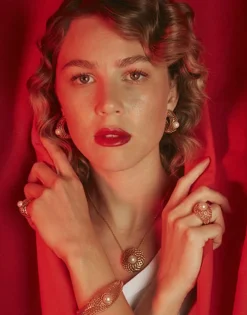 Majorica Collar Etna En Plata Dorada Y Perla Redonda 42Cm| Colgantes Con Cadena