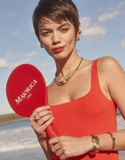 Majorica Collar Feme Cuero Con Perla Blanca Y Agata Verde| Collares De Cuero