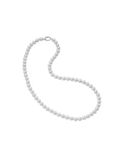 Majorica Collar Largo Lyra Plata 8Mm 80Cm| Collares De Perlas Largos