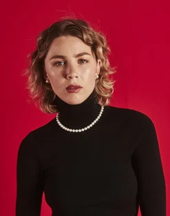 Majorica Collar Lyra Dorado 7Mm 50Cm| Collares De Perlas Largos