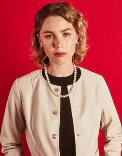 Majorica Collar Lyra Dorado 10Mm 50Cm| Collares De Perlas Largos