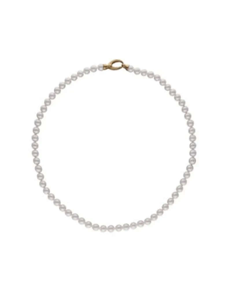 Majorica Collar Lyra Dorado 7Mm 45Cm| Collares De Perlas Largos