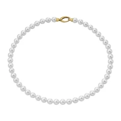 Majorica Collar Lyra Dorado 7Mm 45Cm| Collares De Perlas Largos