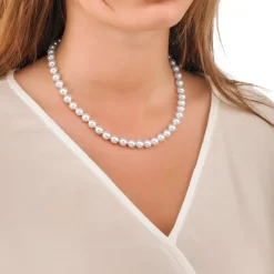 Majorica Collar Lyra Dorado 8Mm 45Cm| Collares De Perlas Largos