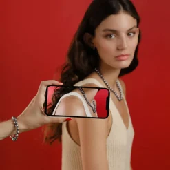 Majorica Collar Lyra Plata Con Perlas Grises 8Mm 45Cm| Collares De Perlas Largos