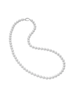 Majorica Collar Lyra Plata Con Perlas 10Mm 60Cm| Collares De Perlas Largos