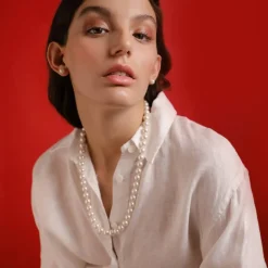 Majorica Collar Lyra Plata Con Perlas 10Mm 60Cm| Collares De Perlas Largos