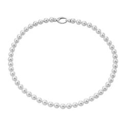 Majorica Collar Lyra Plata 8Mm 45Cm| Collares De Perlas Largos