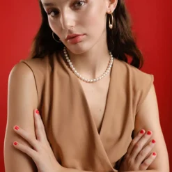 Majorica Collar Lyra Plata 7Mm 45Cm| Collares De Perlas Largos