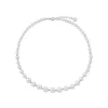 Majorica Collar Lyra Plata 6/10Mm 43Cm| Collares De Perlas Largos