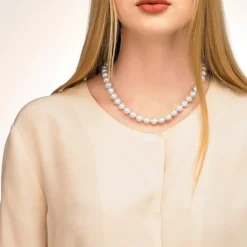 Majorica Collar Lyra Plata 10Mm 45Cm Cierre Mosqueton| Collares De Perlas Largos