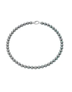 Majorica Collar Lyra Plata Perlas Grises 10Mm 45Cm Cierre Mosqueton| Collares De Perlas Largos