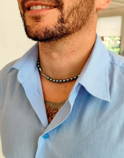 Majorica Collar Lyra Plata Perlas Grises 10Mm 45Cm Cierre Mosqueton| Collares De Perlas Largos