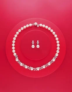 Majorica Collar Plata Con Perlas Y Circonitas Venus| Collares Para Boda