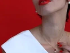 Majorica Collar Selene Dorado Con Perla Y Circonita Rojo Rubi| Colgantes Con Cadena