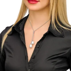 Majorica Collar Tender Plata Con Perlas Blancas| Cadenas Con Perlas