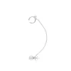 Majorica Pendiente Earcuff Dangle Con Perla Y Cadena Plata| Pendientes Ear Cuff