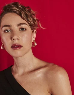 Majorica Pendientes Aro Etna Grandes En Plata Dorada| Pendientes De Aro Con Perlas