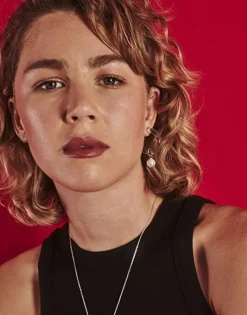 Majorica Pendientes Ayla De Cristal En Alta Resistencia En Plata| Pendientes De Aro Con Perlas